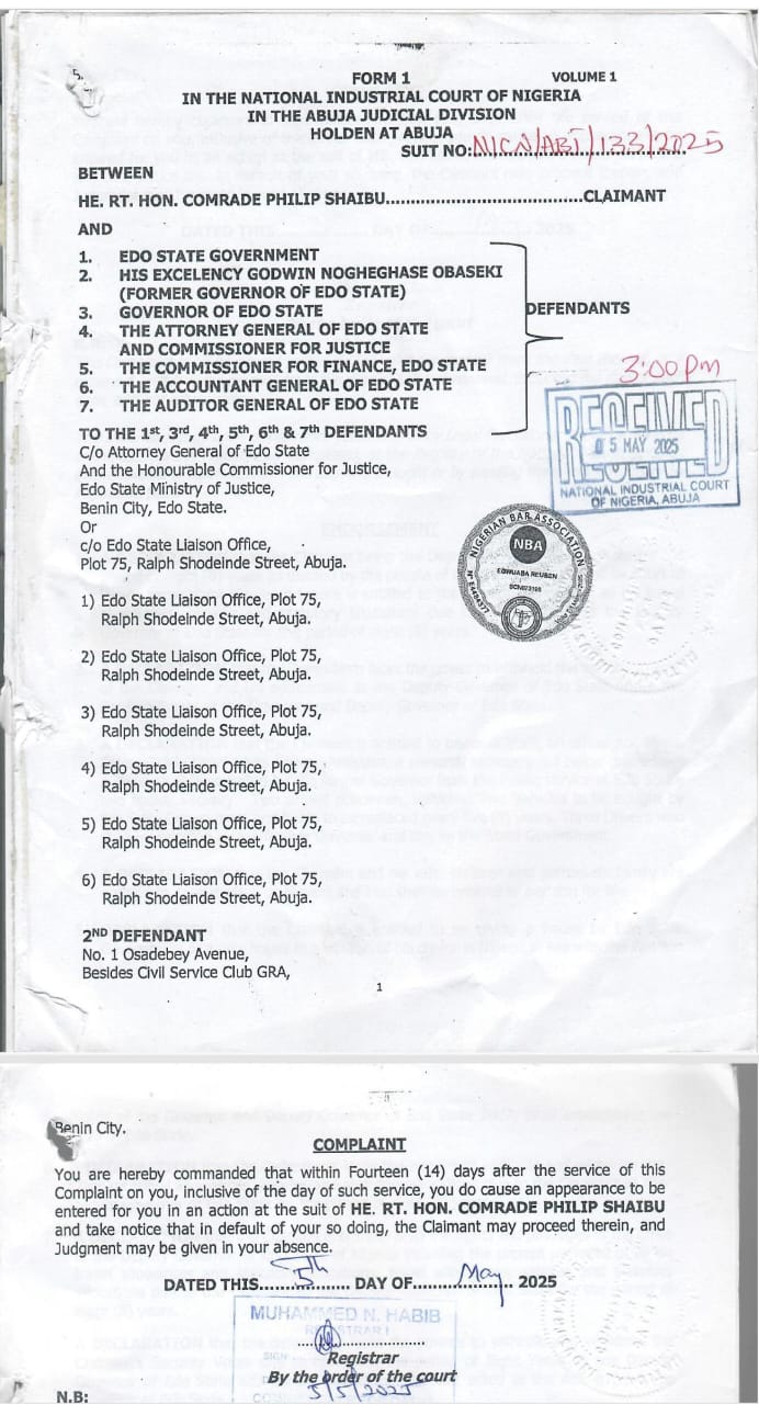 Okpebholo, Shaibu connive to loot over N40bn from Edo’s treasury under guise of unpaid allowance, entitlements